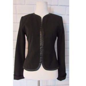 Gruppo Americano Tempest Black Faux Leather Blazer